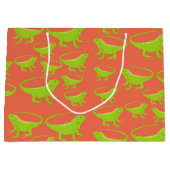 イグアナトカゲ模様 ラージペーパーバッグ (正面)