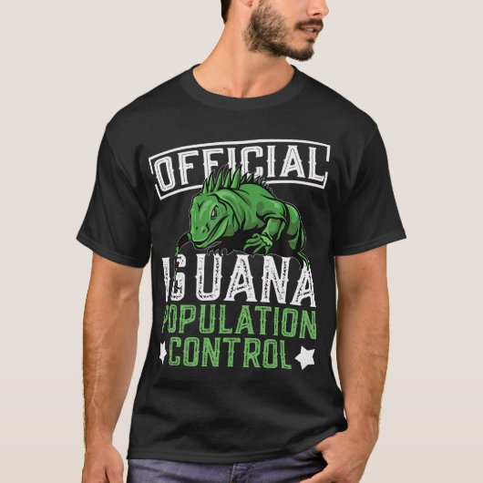 イグアナハンターデザインフォーイグアナリザード狩り Tシャツ (正面)
