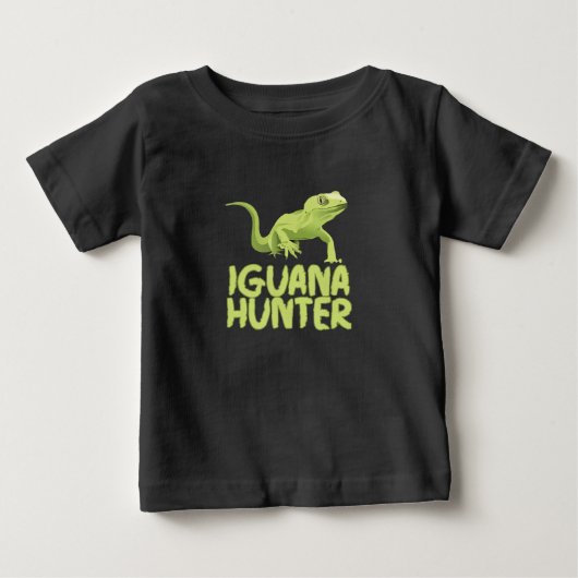 イグアナハンター – イグアナおもしろい爬虫類動物 ベビーTシャツ (正面)