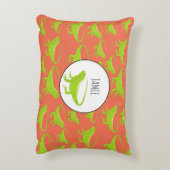 イグアナパーソナライズされたトカゲ模様 アクセントクッション (裏面(縦))