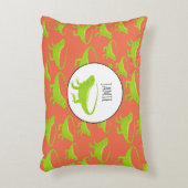 イグアナパーソナライズされたトカゲ模様 アクセントクッション (正面(垂直))