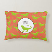 イグアナパーソナライズされたトカゲ模様 アクセントクッション (裏面)