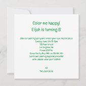 イグアナパーティー動物爬虫類誕生日 招待状 (裏面)