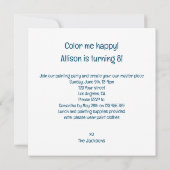 イグアナパーティー動物爬虫類誕生日 招待状 (裏面)