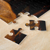 イグアナヘッドクローズアップジグソーパズル ジグソーパズル (側面)