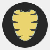 イグアナベリーチェストコスチューム緑かわいいイグアナアニマ ラウンドシール (正面)