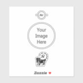 イグアナモノグラム シール (シート)