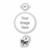 イグアナモノグラム シール (正面)