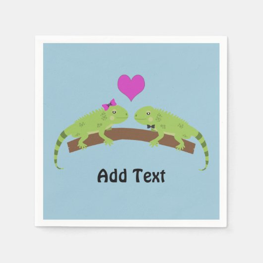 イグアナラブ スタンダードカクテルナプキン (正面)