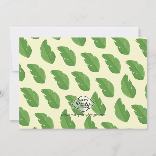 イグアナリザード爬虫類誕生日招待状 招待状 (裏面)