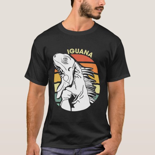 イグアナレトロ草食性トカゲ鋭い目スペシャルI Tシャツ (正面)