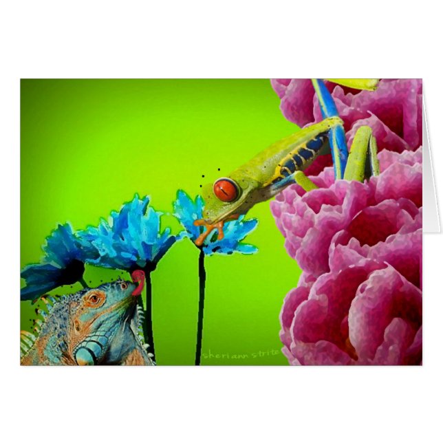 イグアナ及びカエル (正面横)