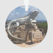 イグアナ彫刻イスラムジェレス，メキシコオーナメント オーナメント (裏面)