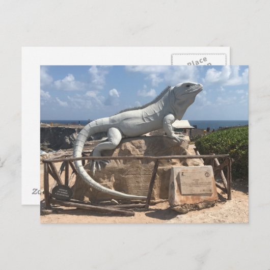 イグアナ彫刻イスラムジェレス,メキシコポストカード ポストカード (正面/裏面)