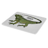 イグアナ漫画イラストレーション カッティングボード (角)