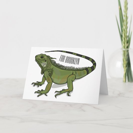 イグアナ漫画イラストレーション カード (正面)