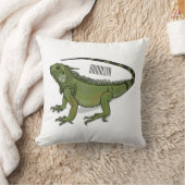 イグアナ漫画イラストレーション クッション (ブランケット)