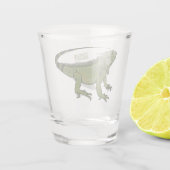 イグアナ漫画イラストレーション ショットグラス (裏面)