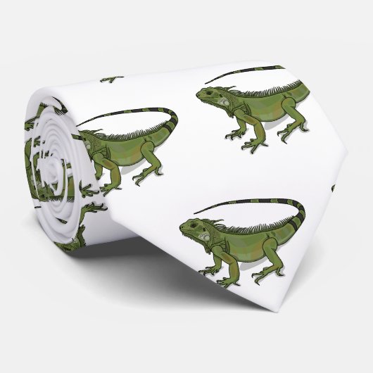 イグアナ漫画イラストレーション ネクタイ (ロール)
