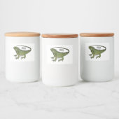 イグアナ漫画イラストレーション フードラベル (ボトル)