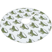 イグアナ漫画イラストレーション ブラッシュドポリエステルツリースカート (アングル)