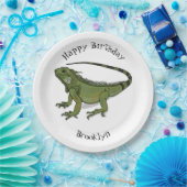 イグアナ漫画イラストレーション ペーパープレート (パーティー)