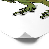 イグアナ漫画イラストレーション ポスター (角)