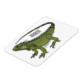 イグアナ漫画イラストレーション マグネット (左側)