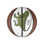 イグアナ漫画イラストレーション ミニバスケットボール (縦)