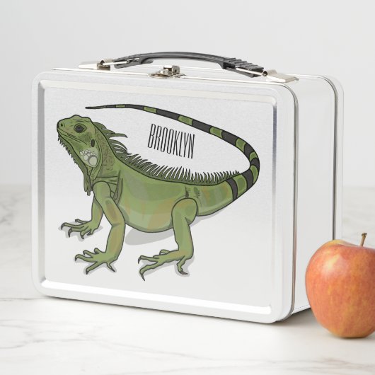 イグアナ漫画イラストレーション メタルランチボックス (インサイチュ)