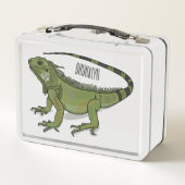 イグアナ漫画イラストレーション メタルランチボックス (裏面)