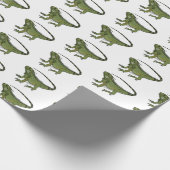 イグアナ漫画イラストレーション ラッピングペーパー (角)