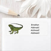 イグアナ漫画イラストレーション ラベル (インサイチュ)