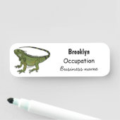 イグアナ漫画イラストレーション 名札 (インサイチュ)