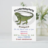 イグアナ漫画イラストレーション 招待状 (スタンド正面)