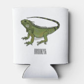 イグアナ漫画イラストレーション 缶クーラー (裏面)