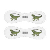 イグアナ漫画イラストレーション 野球ボール (パネル)