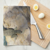 イグアナ熱帯野生動物写真ペア キッチンタオル (四つ折り)