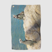 イグアナ熱帯野生動物写真ペア ゴルフタオル (正面)