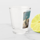 イグアナ熱帯野生動物写真ペア ショットグラス (左)