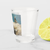 イグアナ熱帯野生動物写真ペア ショットグラス (右)