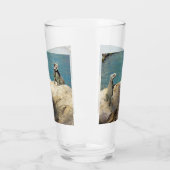 イグアナ熱帯野生動物写真ペア タンブラーグラス (左)