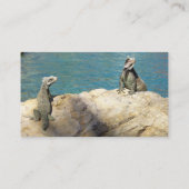 イグアナ熱帯野生動物写真ペア 名刺 (裏面)