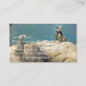 イグアナ熱帯野生動物写真ペア 名刺 (正面)