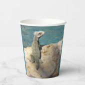 イグアナ熱帯野生動物写真ペア 紙コップ (裏面)