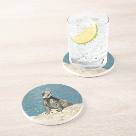 イグアナ熱帯野生動物写真 コースター (側面)