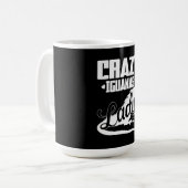 イグアナ熱狂するレディ コーヒーマグカップ (正面左)