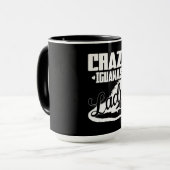 イグアナ熱狂するレディ マグカップ (正面左)