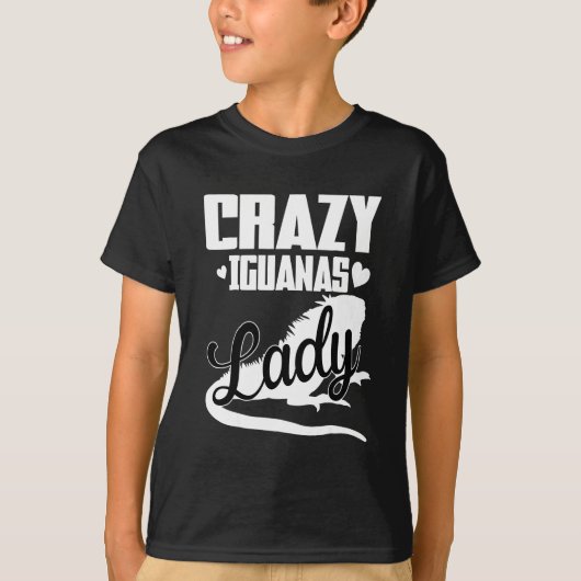 イグアナ熱狂するレディ Tシャツ (正面)