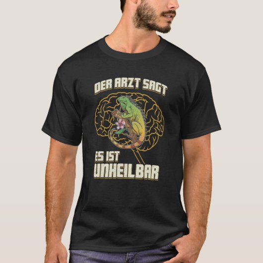 イグアナ爬虫類リザードペットテラリウム15 Tシャツ (正面)